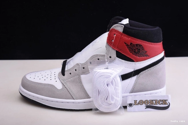 Cheap Husky Grey Light Jordan 1 Air OG Smoke High 555088-126 0710